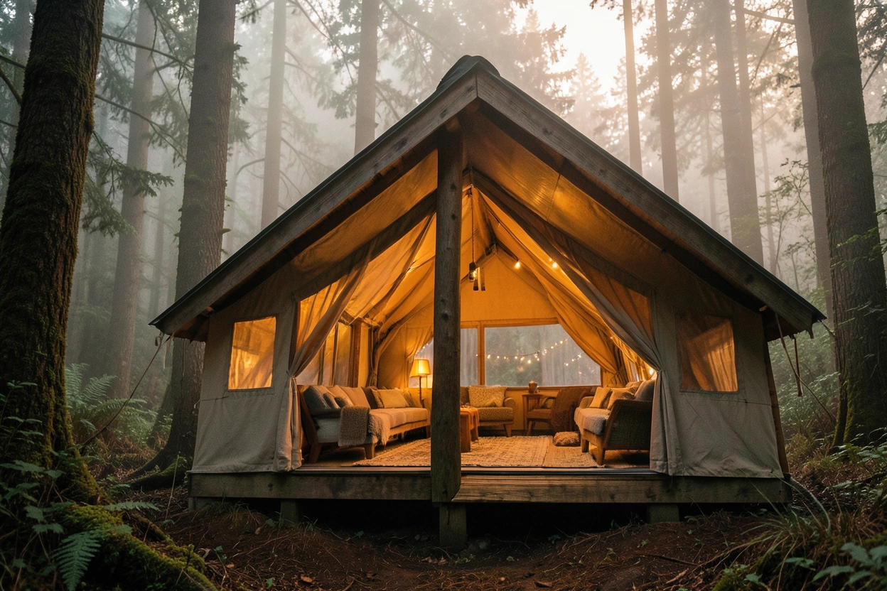 Glamping cabin